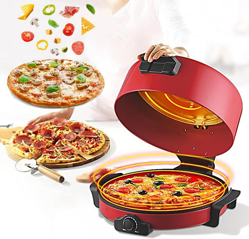 Electric Double-Sided Pizza Maker | Adjustable Temperature 1200W Non-Stick Grill