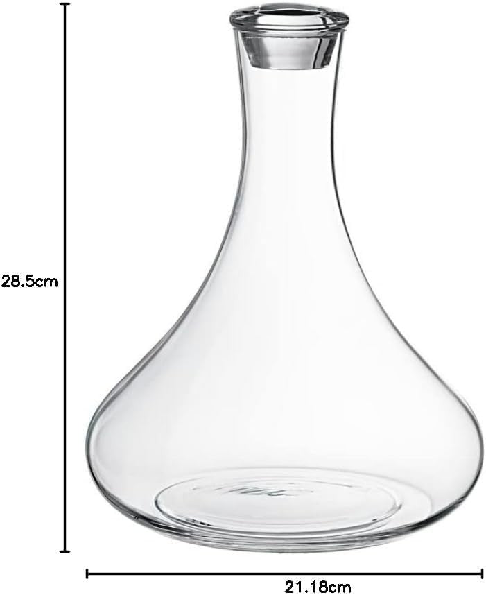 Elegant 1L Crystal Wine Decanter Aerator Carafe Clear Glass for Red & White Wine