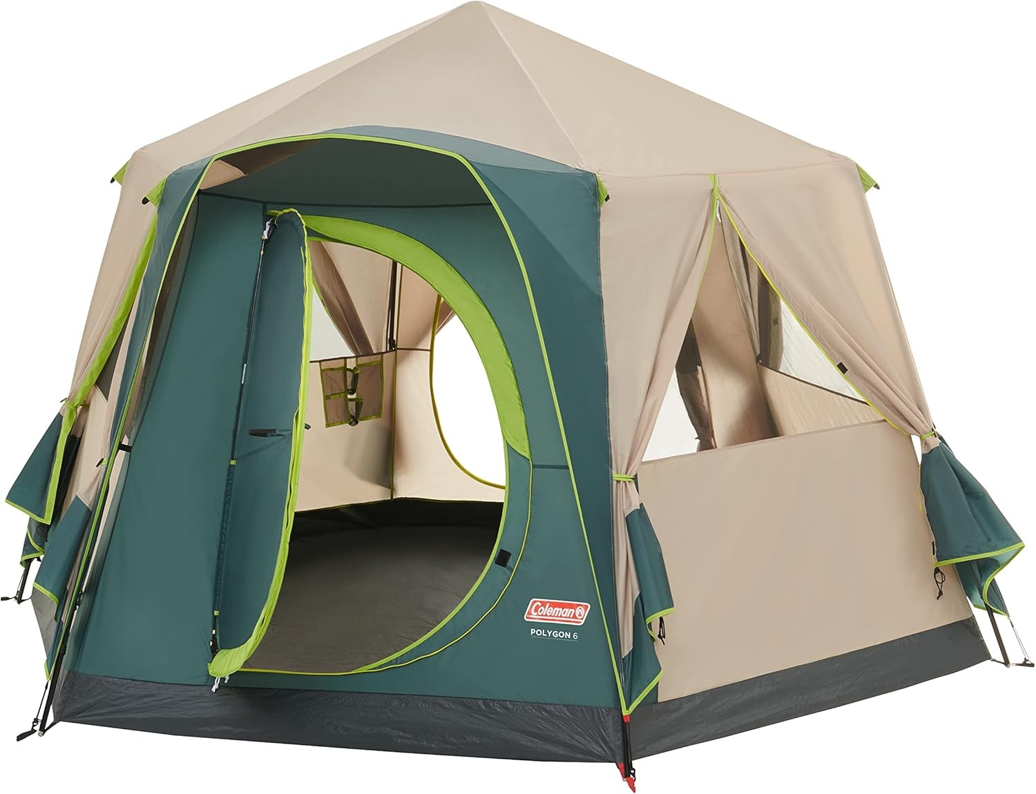 6 Person Family Camping Tent 360° View Waterproof Steel Pole