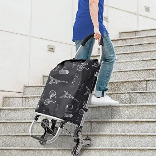 6-Wheel Folding Stair Climber Trolley Cart – 45L Heavy Duty Grocery Utility