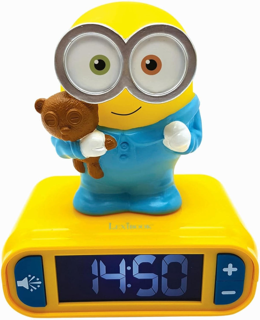 Kids Cartoon Alarm Night Light LED Display Snooze Sounds Bedroom