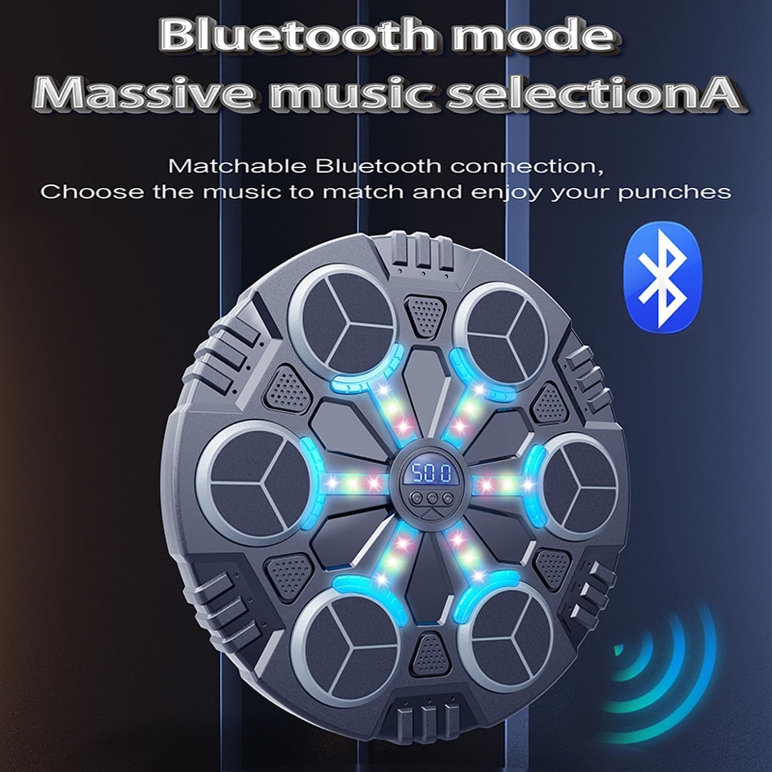 Music Boxing Machine Bluetooth LED Mount Punch Trainer Home Fitness