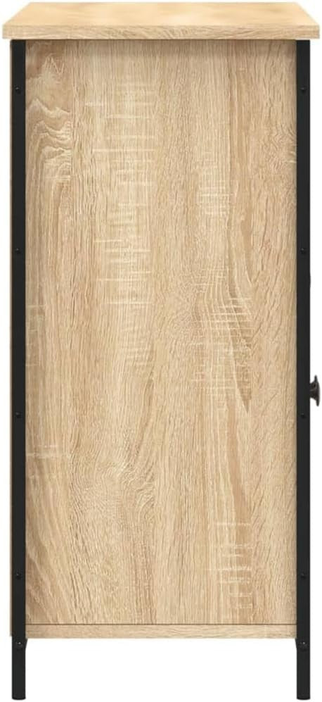 Modern Sideboard Cabinet Oak Wood | Storage Unit for Living Room 100cm