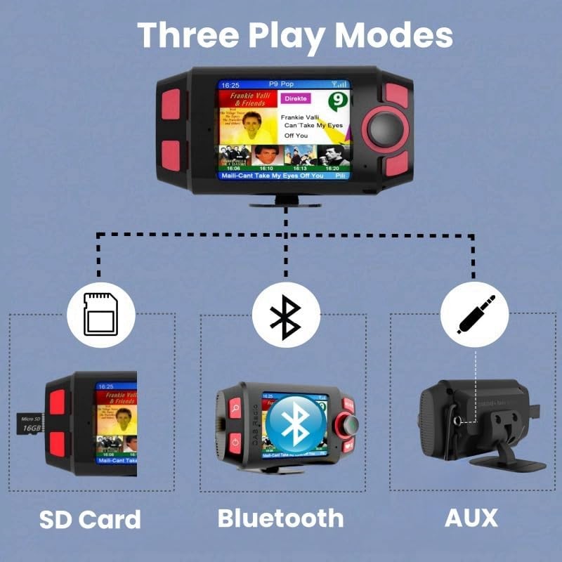 DAB/DAB+ Car Radio Adapter 2.4" LCD Bluetooth