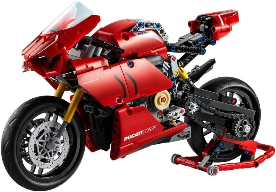 Motorbike Model Kit 646pcs Red Superbike Build Set for Adults & Kids