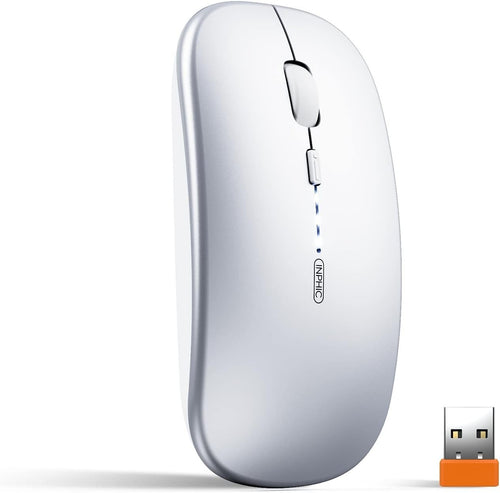 Ultra Slim Rechargeable Wireless Mouse Silent Click 2.4G USB Laptop PC