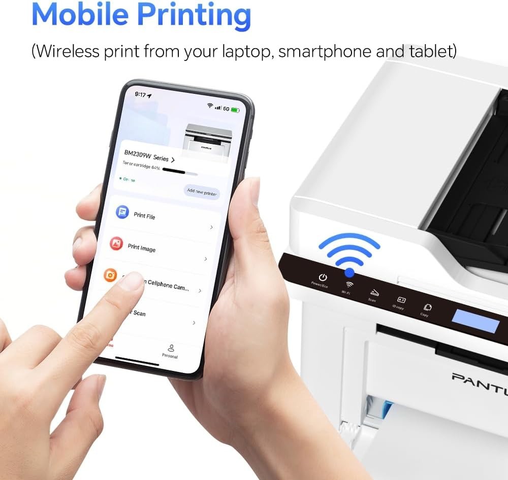 Wireless Monochrome 3-in-1 Laser Printer White A4 20ppm ADF USB Wi-Fi