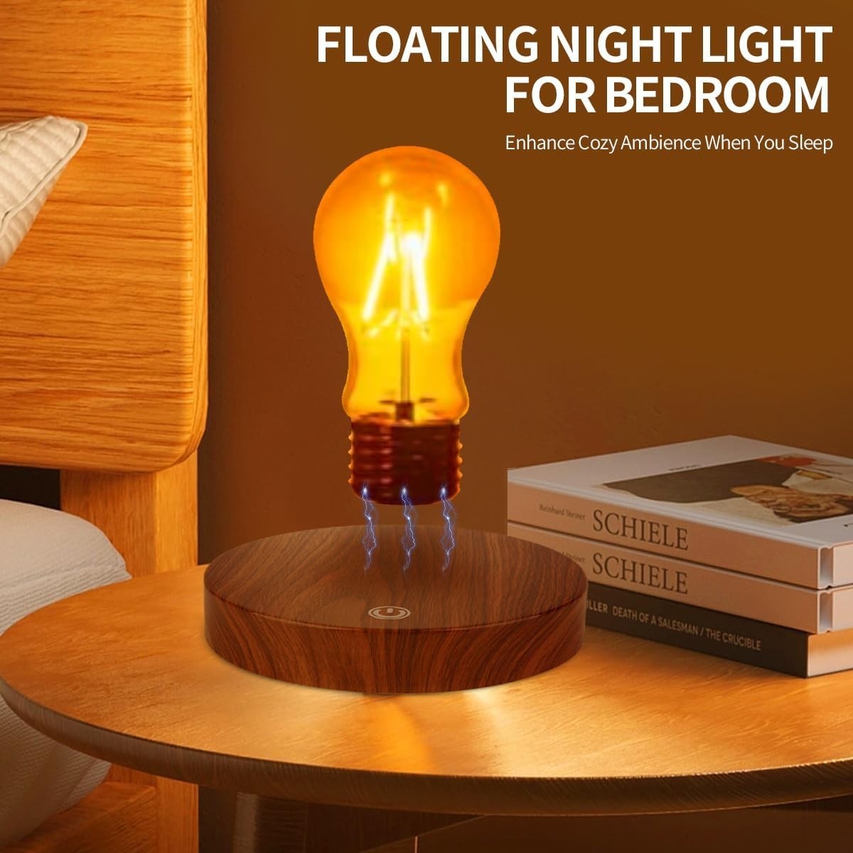 Levitating LED Bulb Lamp, Magnetic Floating Touch Desk Light 10cm