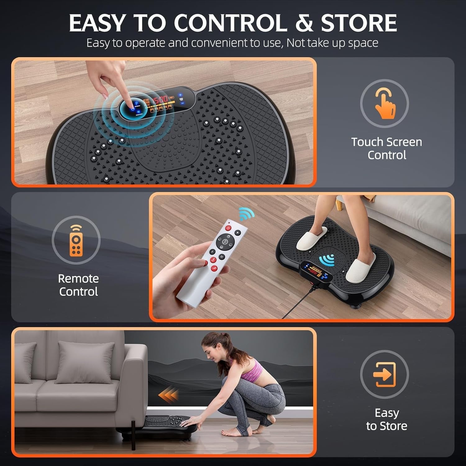 Vibration Plate Exercise Machine 5 Programs 330LB Lymphatic Body Shaper
