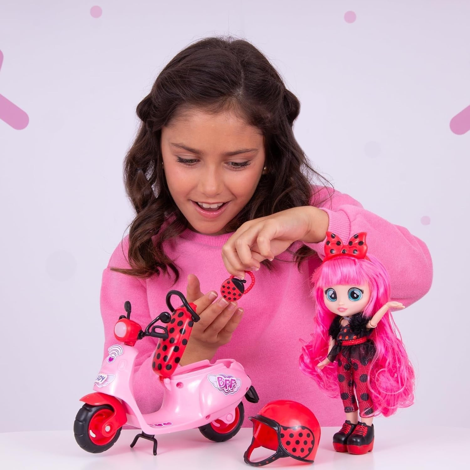 BFF Fashion Doll Scooter Playset 10 Accessories Storage Toy 3+