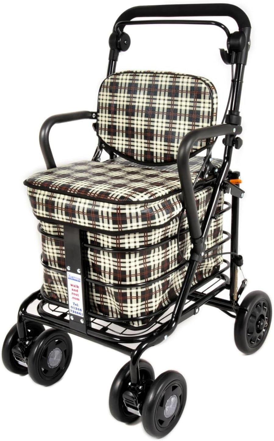 Prestige Walk & Rest Royal Mobility Trolley with Seat & Armrest Fully Assembled