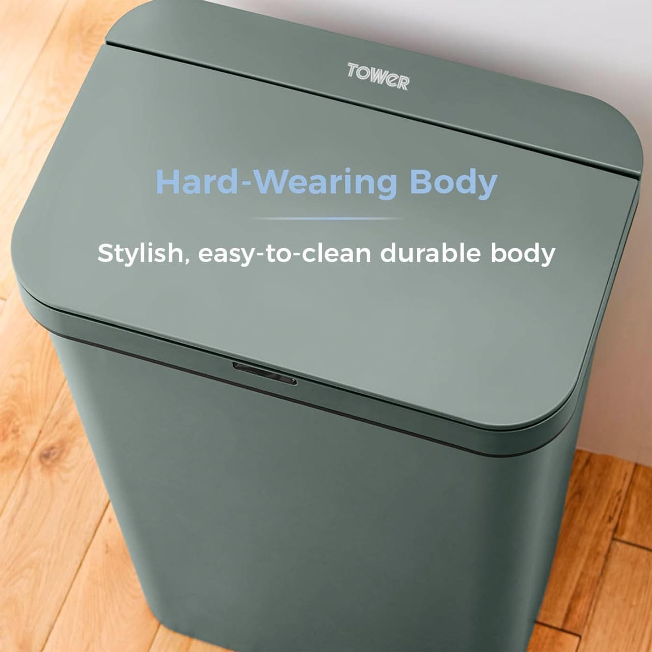 50L Automatic Sensor Kitchen Bin Rectangular Touchless Forest Green
