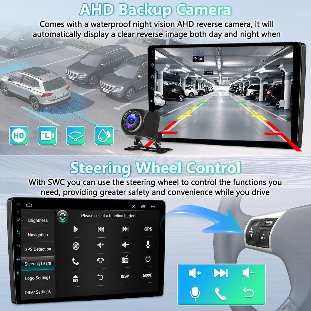 10" Android 14 Car Stereo Ford Transit Custom GPS WiFi Carplay Auto