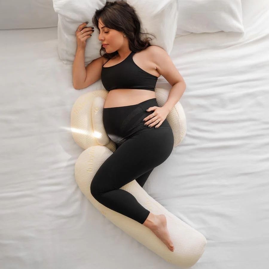 Pregnancy Maternity Body Pillow w/ Detachable Wedge Full Body Support