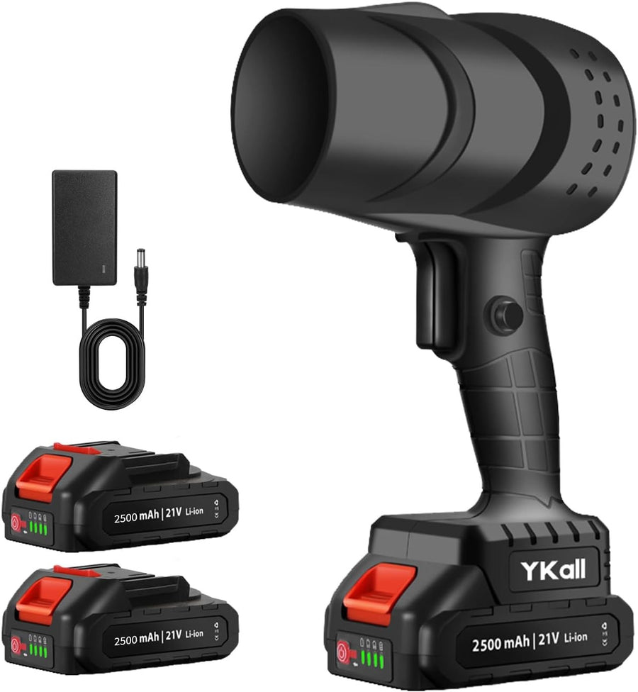 Cordless Leaf Blower 2x 21V Batteries High Power Garden Patio Car Cleaner