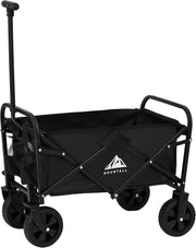 Black Mini Folding Garden Wagon 50L Lightweight Festival Camping Trolley 60kg