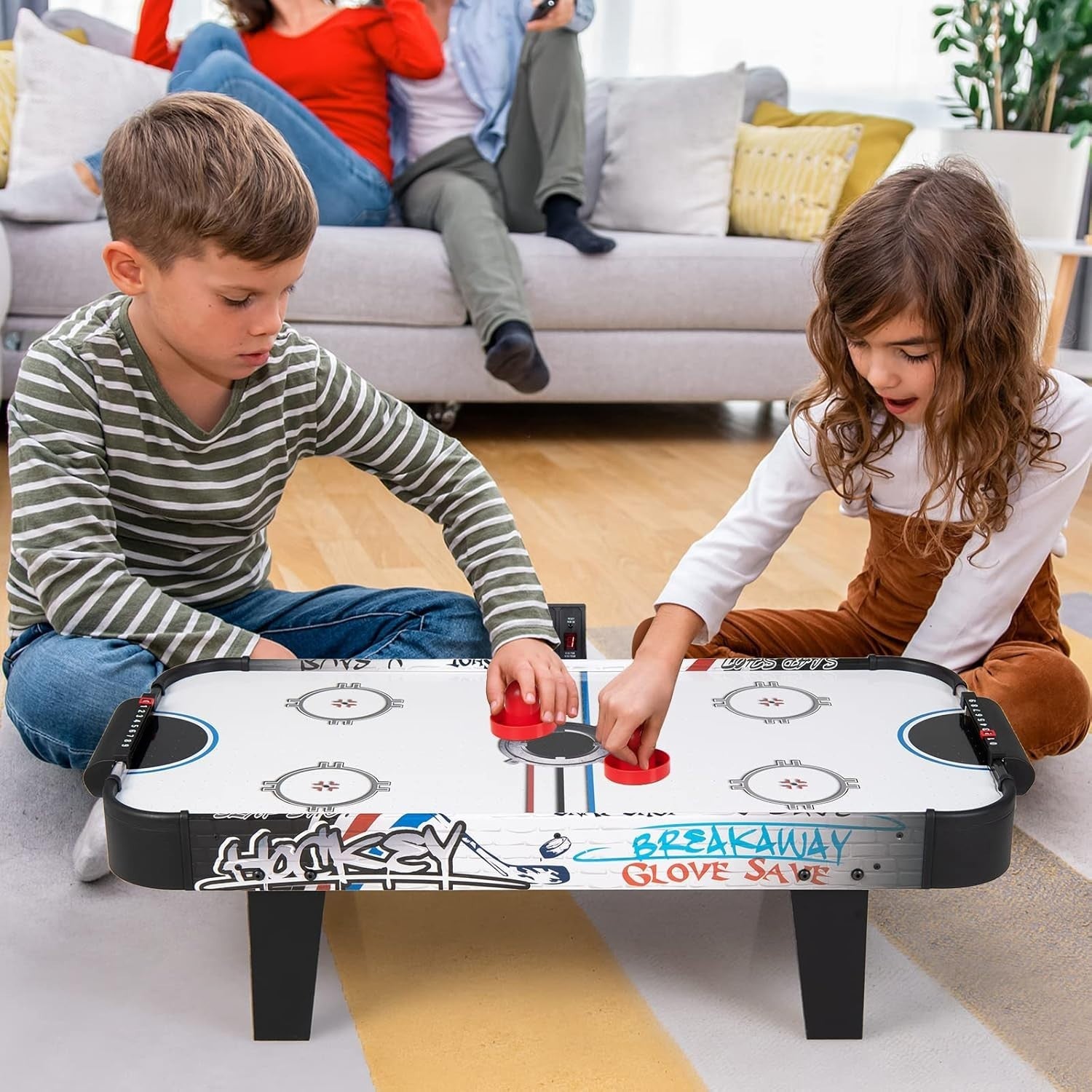 42 Inch Tabletop Air Hockey Table LED Scoreboard Mini Arcade Game