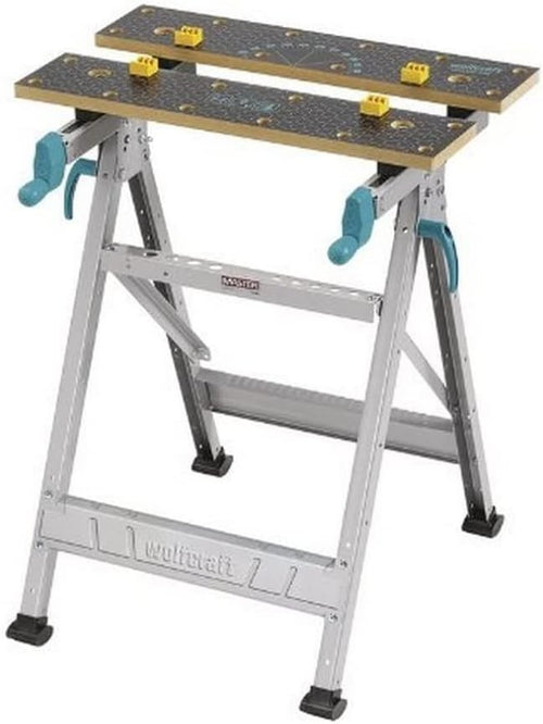 Folding Clamping Work Table Adjustable MDF Jaws Tool Rack Portable Bench