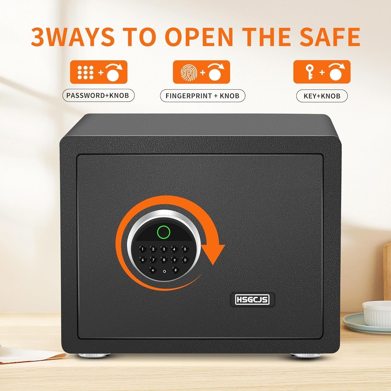 Biometric Fingerprint Safe 34L Digital Keypad Home Office Security