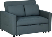 2 Seater Sofa Bed Grey – Pull Out Guest Bed with Storage & Cushions