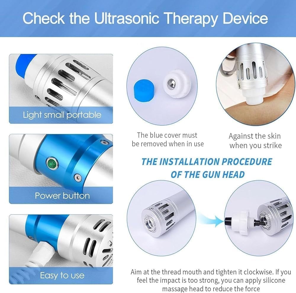 Shockwave Therapy Machine for Pain Relief & Muscle Recovery Physiotherapy Kit