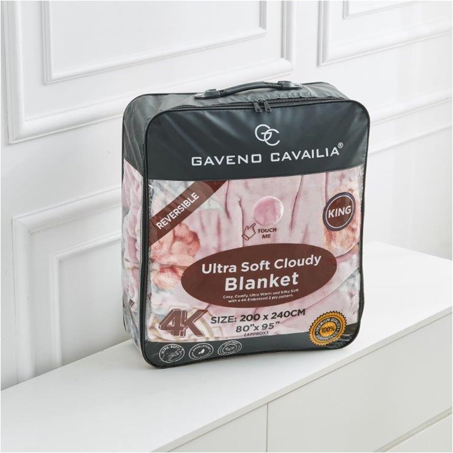 Heritage Flowers 5kg Heavy Fleece Blanket 200x240cm King Bed