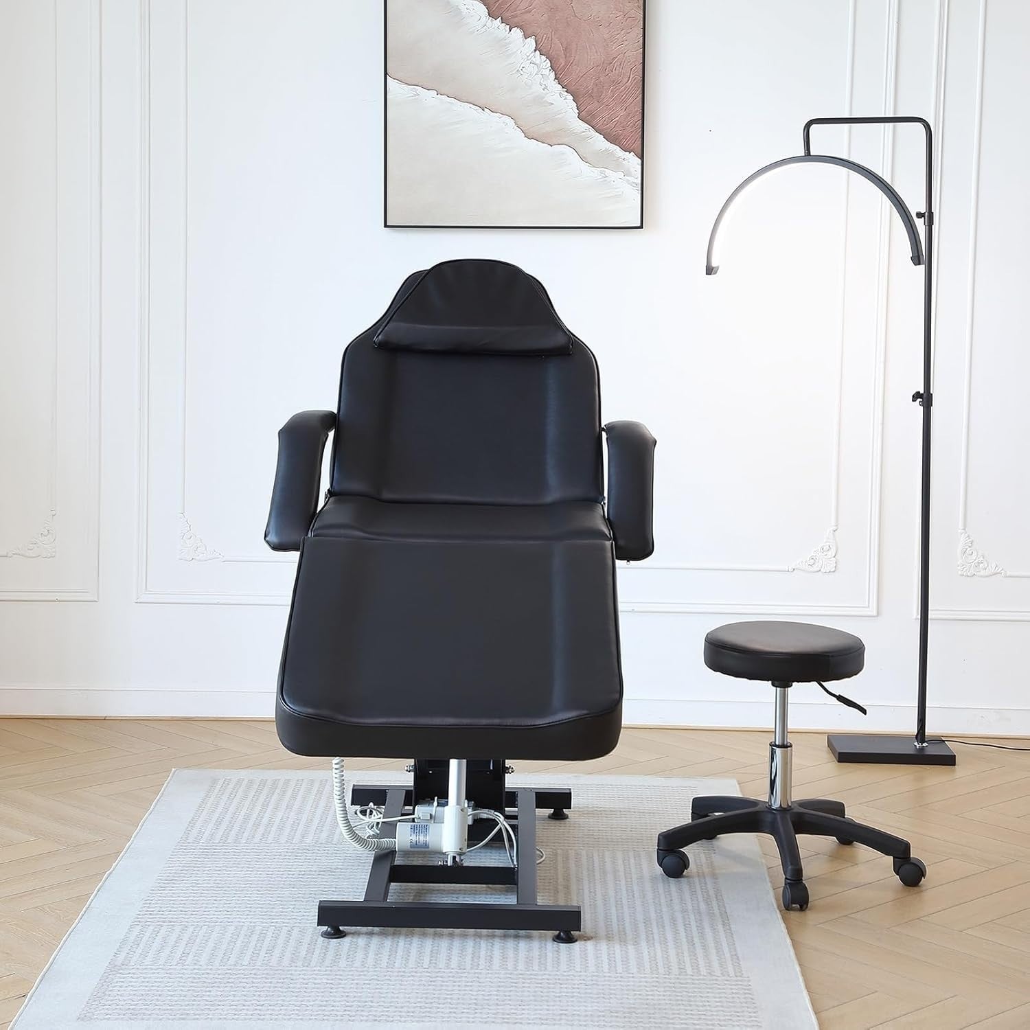 Electric Swivel Reclining Salon Chair Adjustable Beauty Spa Tattoo Seat
