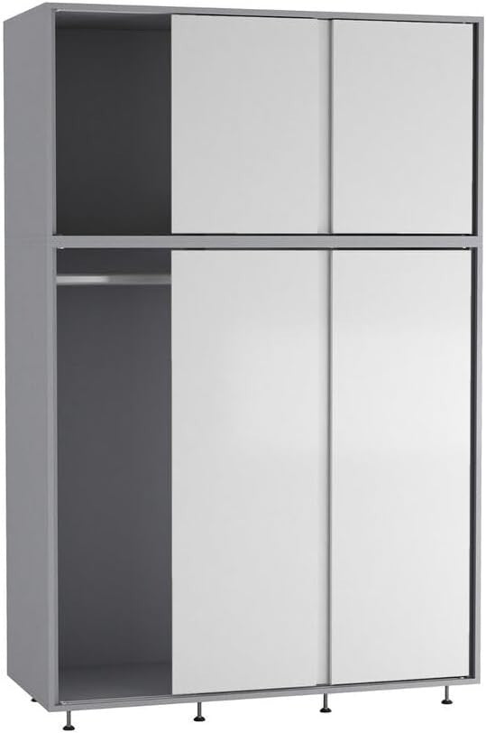 6-Door Sliding Wardrobe White Doors | Spacious Modern Bedroom Storage
