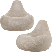 Kids Bean Bag Chairs 2 Pack Soft Corduroy Lounge Chairs for Reading Gaming