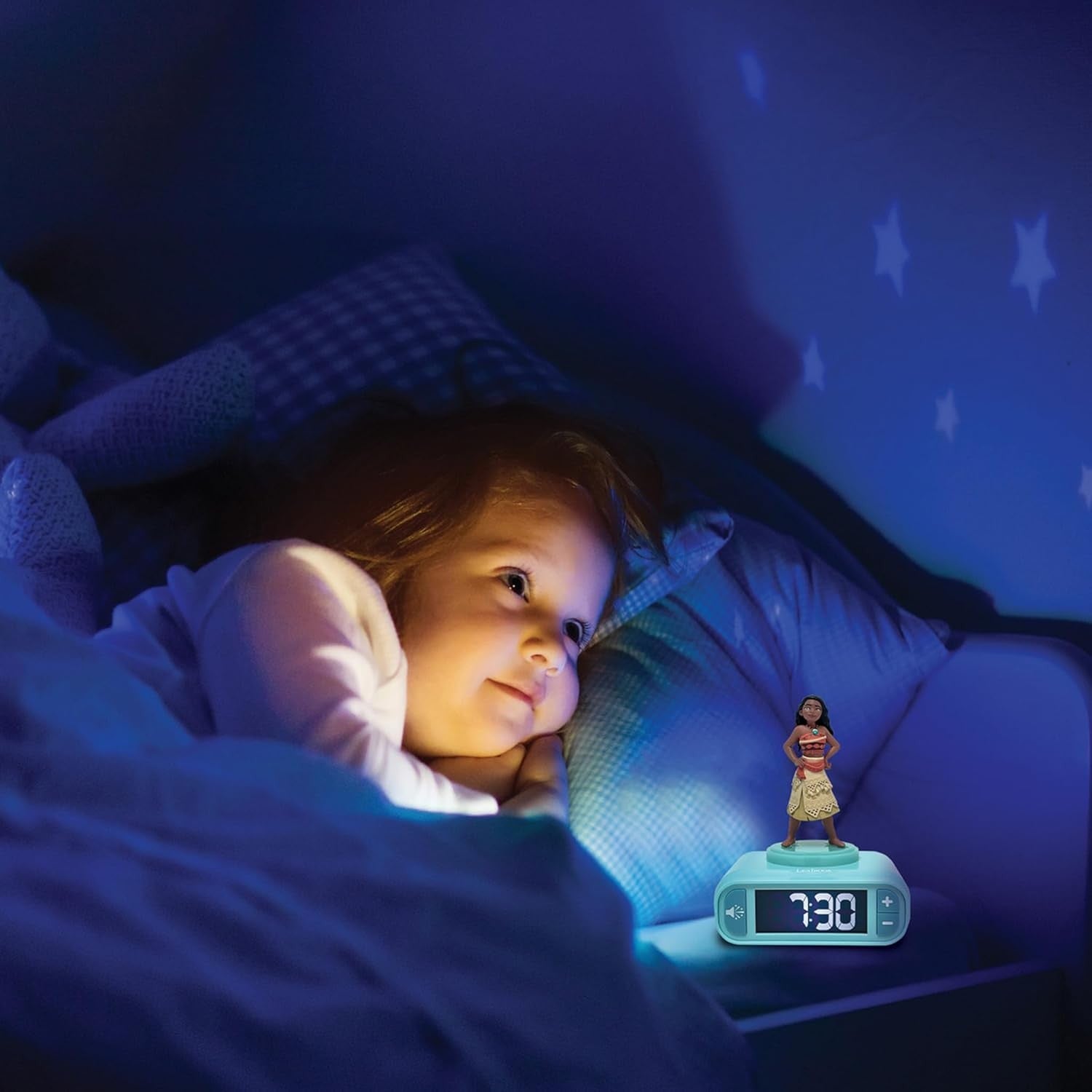 Kids Alarm Clock Night Light LED Display Snooze Sounds Bedroom Gift