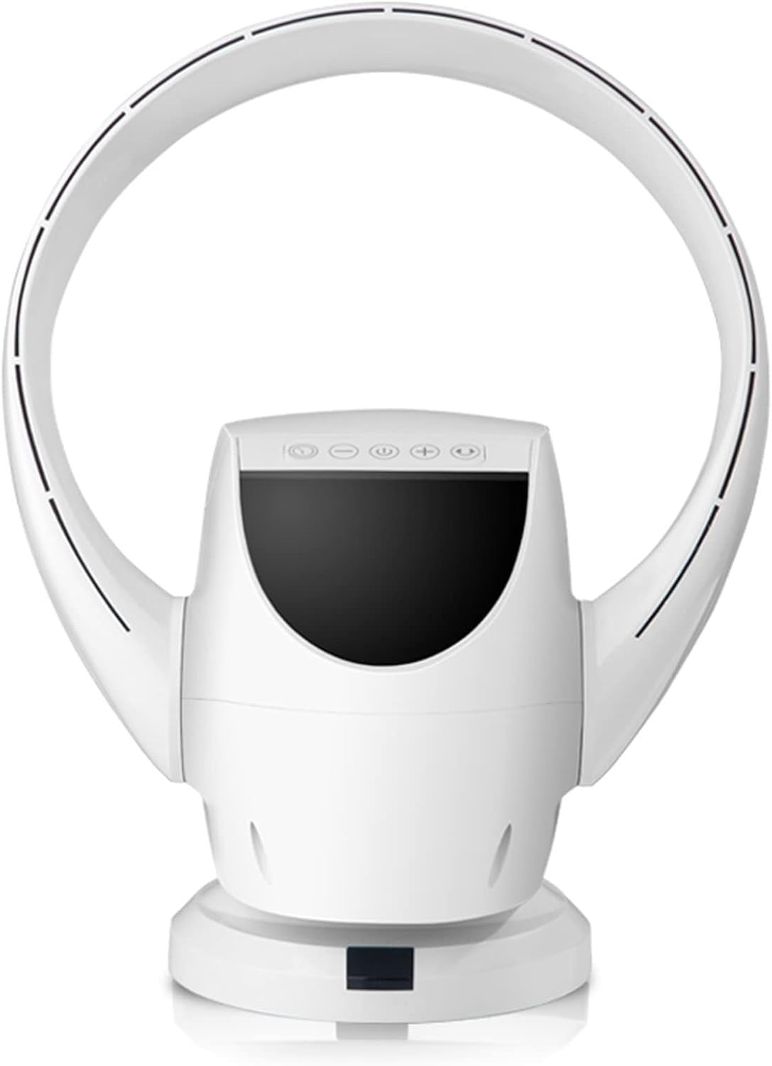 White Bladeless Wall & Floor Fan – 8-Speed Silent Remote Cooling Air Circulator
