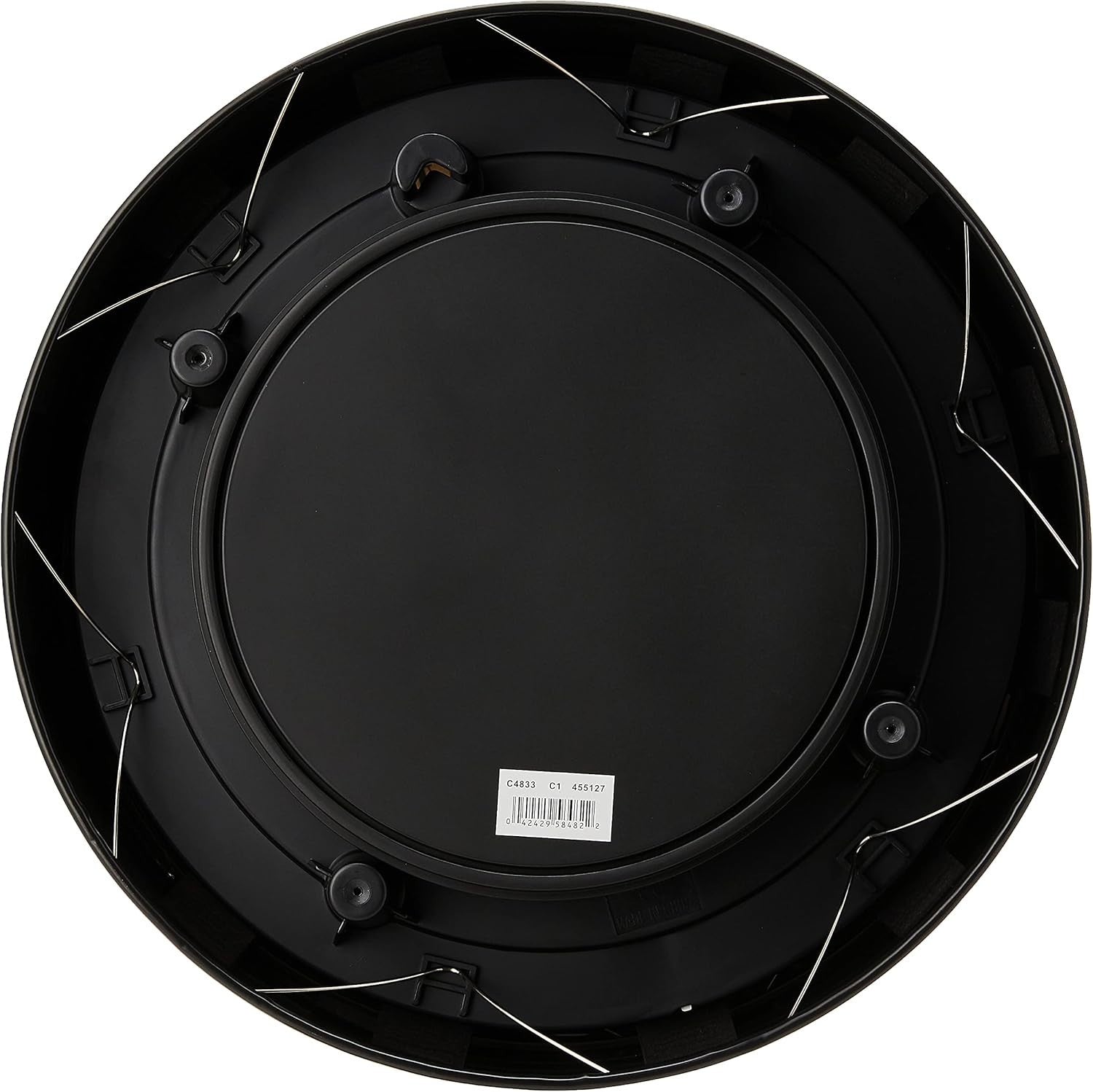 Silent Industrial Wall Clock 12.8" Gear Dial Retro Aged Black Metal