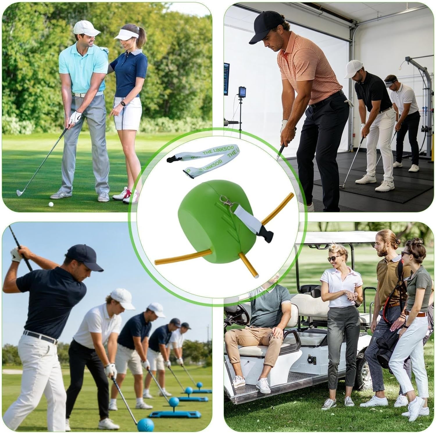 Golf Swing Training Connecting Ball Lanyard Practice Aid