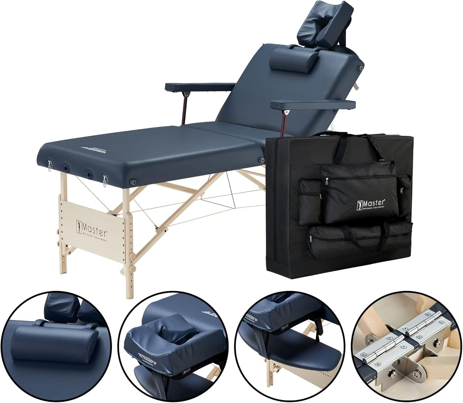 78cm Lift-Back Portable Massage Table | Pro Coronado Spa Beauty Bed Package