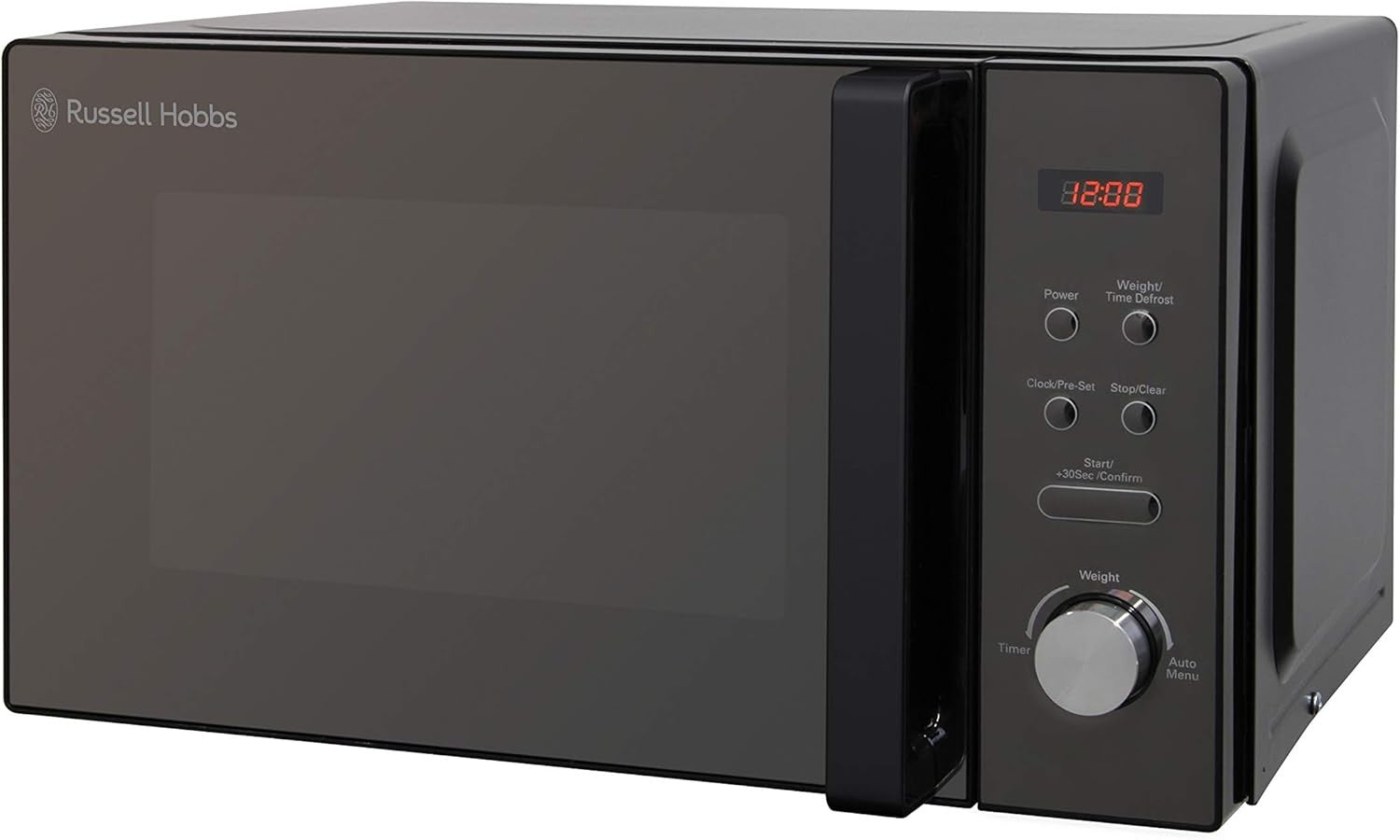 Black 20L Digital Microwave & 4-Slice Toaster Combo 800W