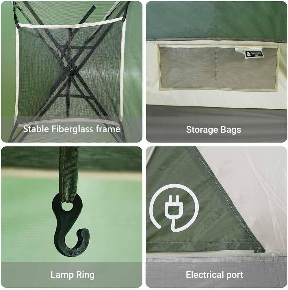 Camping Tent 6‑Person Waterproof Outdoor Family Shelter with Mosquito Net