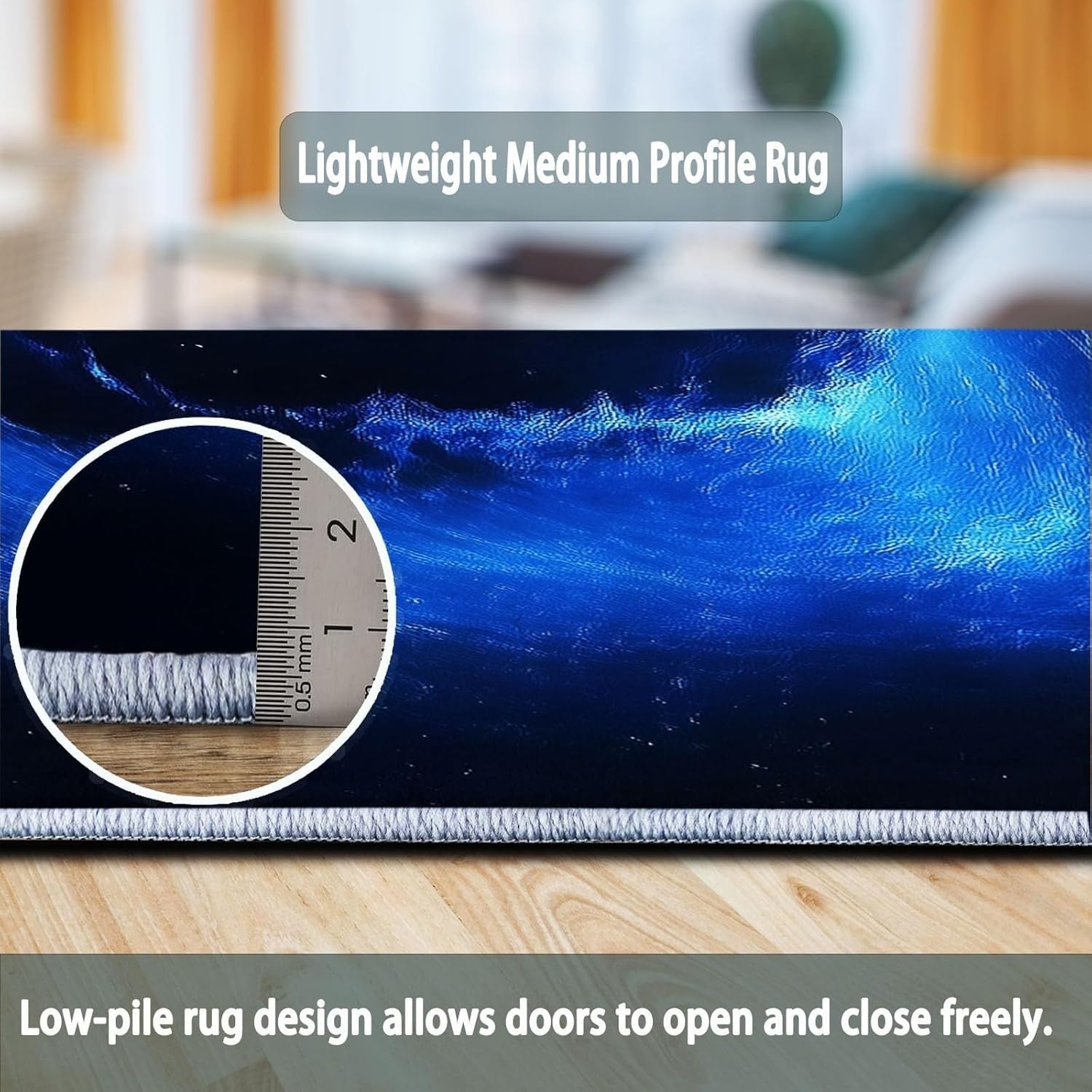 Galaxy Black Hole Area Rug 140x200cm Non Slip Washable Living Room Carpet