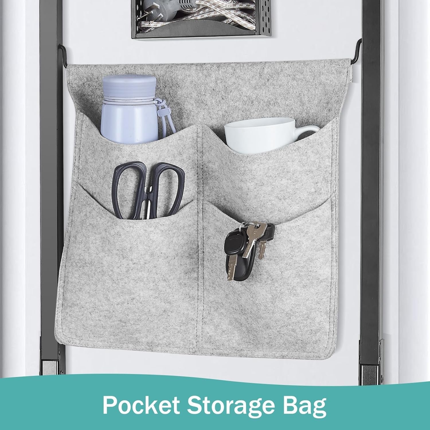 Door Ironing Board Space Saving Hanging Foldaway with Iron Holder