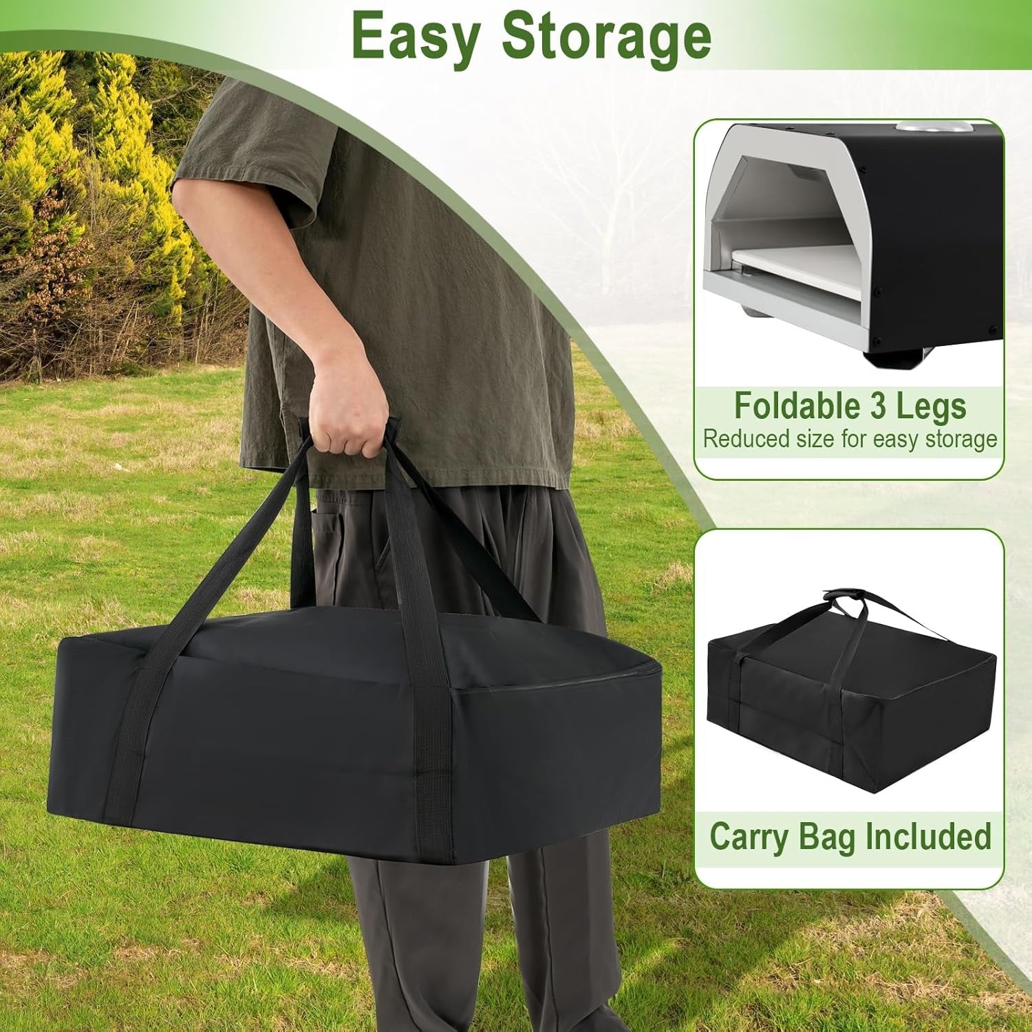 Gas Pizza Oven with Peel & Carry Bag | Portable BBQ Pizza Maker 400°C 4KW Grill