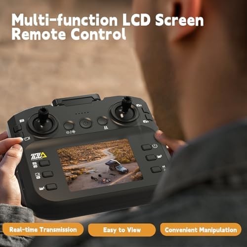 Toladrone TD12LCD Drone with Camera 1080P, LCD Remote, 90° Adjustable Lens