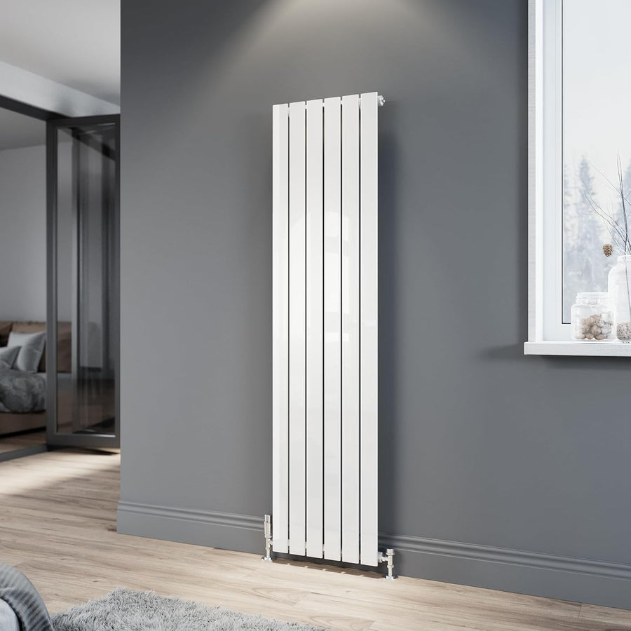 White Vertical Radiator 1800x452mm Single Panel Central Heating