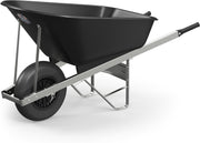 120L  1 Wheel Black Garden Wheelbarrow – Puncture Proof Heavy Duty Plastic Tray