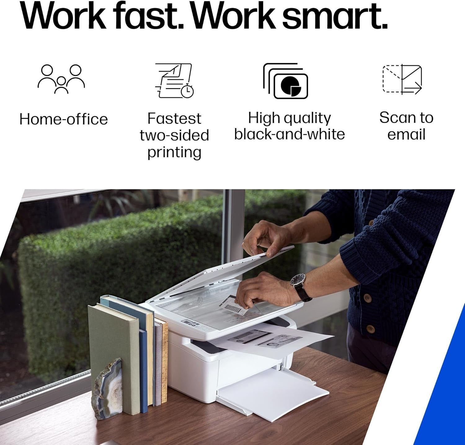 Black Mono Laser Printer | Compact Wireless MFP | Duplex | Home Office