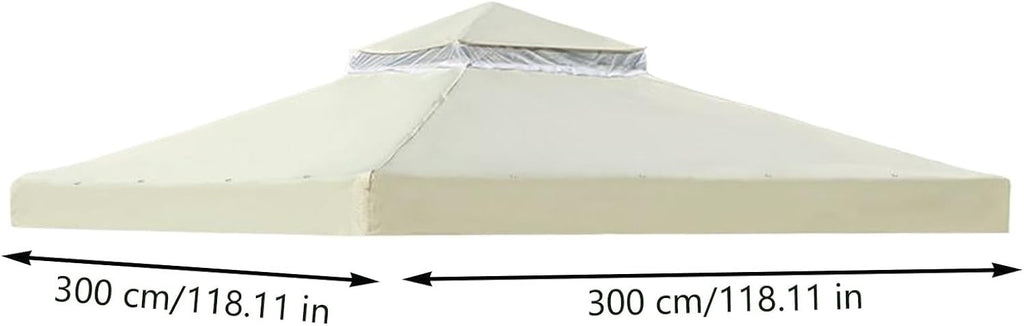 10x10Ft Double Layer Gazebo Canopy Waterproof Outdoor Patio Cover