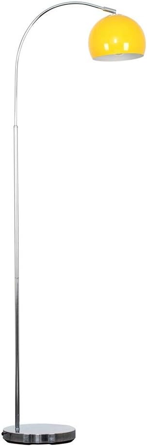 Modern Arc Floor Lamp Chrome Curved Standing Light LED Bulb Foot Switch