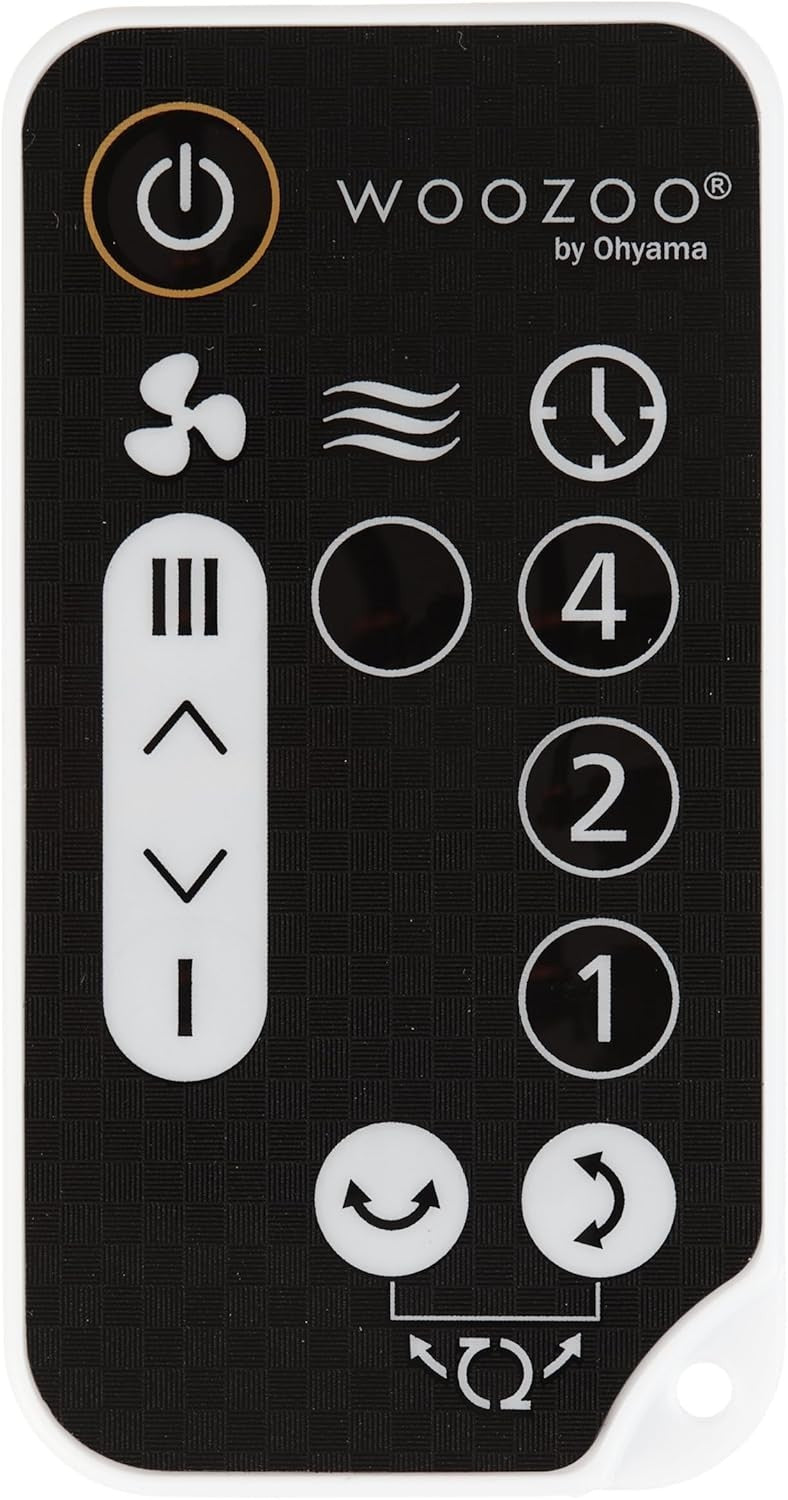 Compact Table Fan 30m² Quiet Remote Control Oscillating Air Circulator 5-Speed