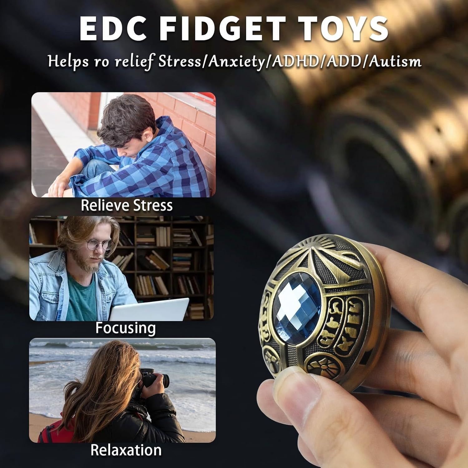 Mechanical Haptic Fidget Slider EDC Stress Relief Pocket Desk Toy