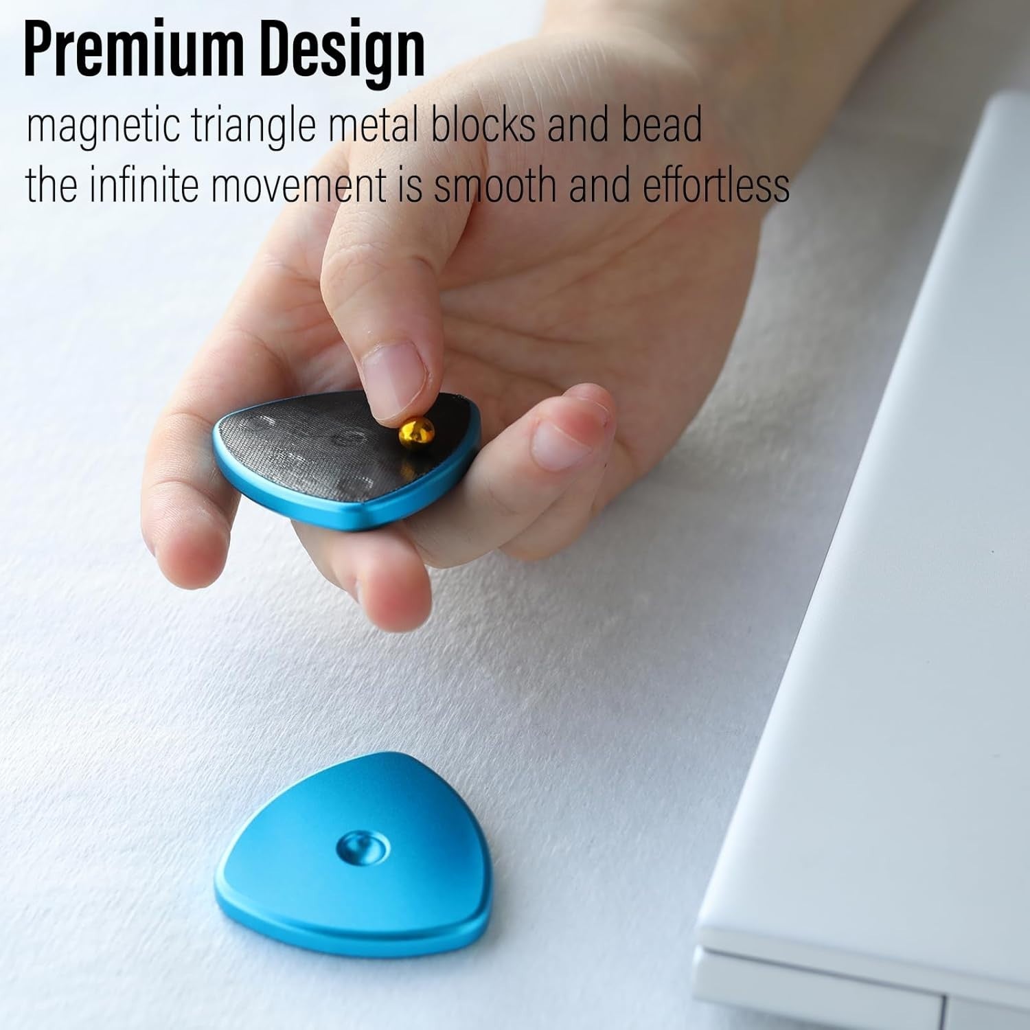 Blue Small Gen2 Pivot Fidget Triangle Magnetic Clicker EDC