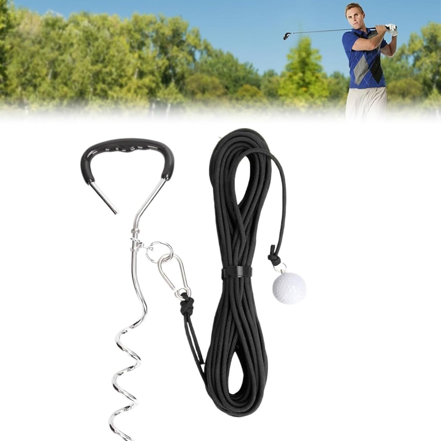 Golf Swing Trainer Ball on Rope Rhythm Practice Aid