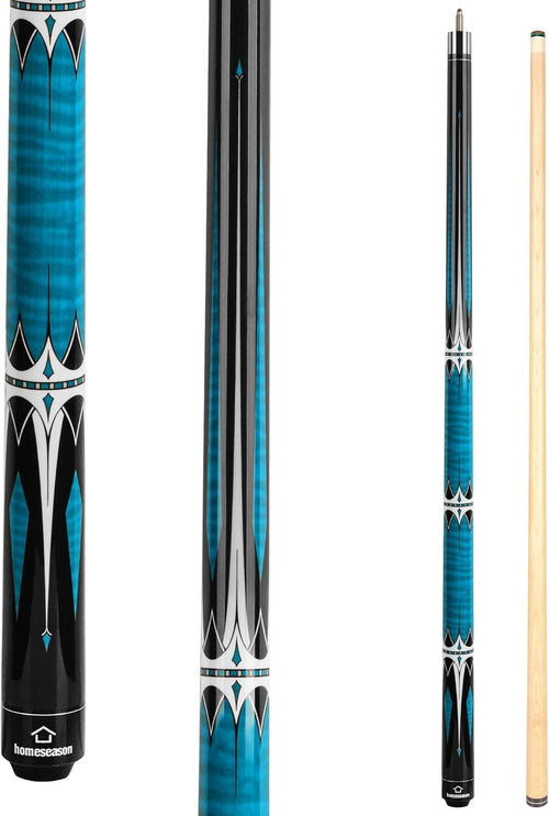 57" Pro Pool Cue Low Deviation Maple Billiard Stick 13mm Tip 2-Piece